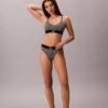 Bikini mit hoher Taille aus Microfiber-Stretch mit grafischem Monogram