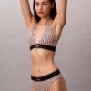 Bikini mit hoher Taille aus Microfiber-Stretch mit grafischem Monogram