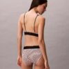 Bikini mit hoher Taille aus Microfiber-Stretch mit grafischem Monogram