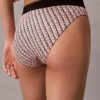 Bikini mit hoher Taille aus Microfiber-Stretch mit grafischem Monogram