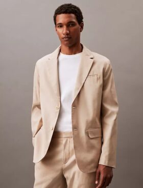 Blazer aus Leinenmischung
