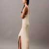 Bouclé-Rippen-Midi-Kleid ohne Ärmel Bouclé-Rippen-Midi-Kleid ohne Ärmel
