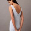 Bouclé-Rippen-Midi-Kleid ohne Ärmel Bouclé-Rippen-Midi-Kleid ohne Ärmel