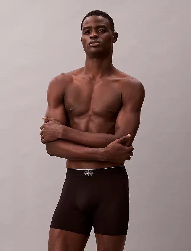 Boxer Briefs aus Mikrofaser mit Stretch und grafischem Monogram Boxer Briefs aus Mikrofaser mit Stretch und grafischem Monogram