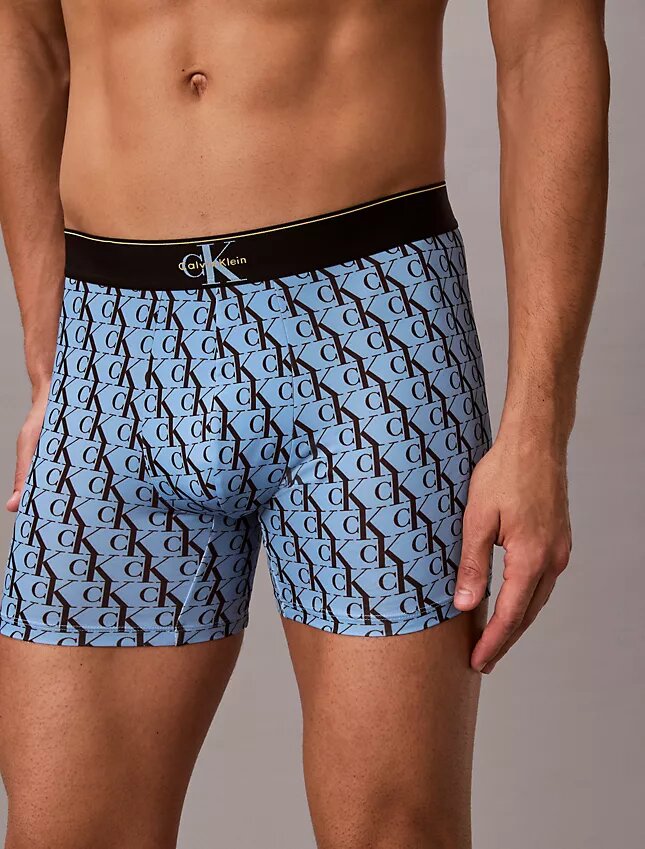 Boxer Briefs aus Mikrofaser mit Stretch und grafischem Monogram Boxer Briefs aus Mikrofaser mit Stretch und grafischem Monogram