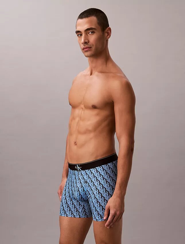 Boxer Briefs aus Mikrofaser mit Stretch und grafischem Monogram Boxer Briefs aus Mikrofaser mit Stretch und grafischem Monogram
