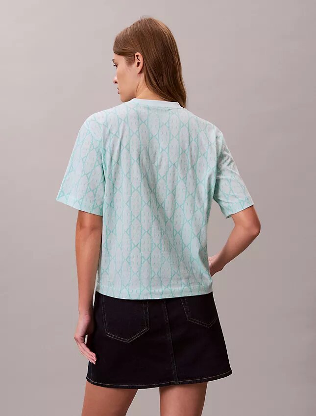 Boxy-T-Shirt mit durchgehendem Monogram Boxy-T-Shirt mit durchgehendem Monogram