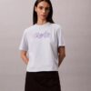 Boxy-T-Shirt mit erhabener Logo-Grafik