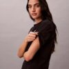 Boxy-T-Shirt mit erhabener Logo-Grafik