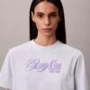 Boxy-T-Shirt mit erhabener Logo-Grafik