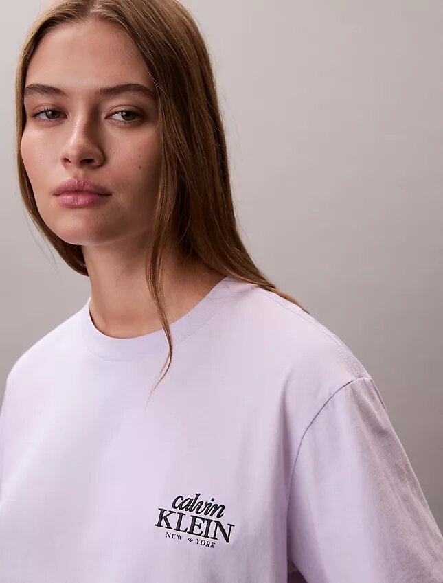 Boxy-T-Shirt mit gesticktem Logo Boxy-T-Shirt mit gesticktem Logo