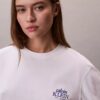 Boxy-T-Shirt mit gesticktem Logo Boxy-T-Shirt mit gesticktem Logo