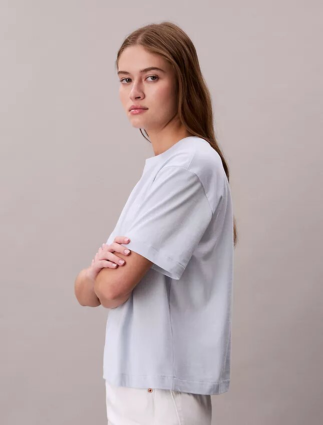 Boxy-T-Shirt mit gesticktem Logo Boxy-T-Shirt mit gesticktem Logo
