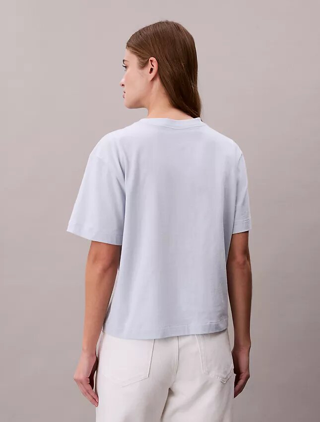 Boxy-T-Shirt mit gesticktem Logo Boxy-T-Shirt mit gesticktem Logo