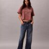 Boxy-T-Shirt mit Logo-Schriftzug