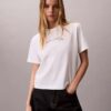 Boxy-T-Shirt mit Schriftzug-Logo