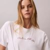 Boxy-T-Shirt mit Schriftzug-Logo