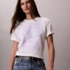 Boxy-T-Shirt mit verwaschenem Schriftzug-Logo