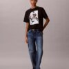 Boxy-T-Shirt mit verwaschenem Schriftzug-Logo Boxy-T-Shirt mit verwaschenem Schriftzug-Logo