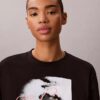 Boxy-T-Shirt mit verwaschenem Schriftzug-Logo Boxy-T-Shirt mit verwaschenem Schriftzug-Logo