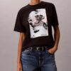 Boxy-T-Shirt mit verwaschenem Schriftzug-Logo Boxy-T-Shirt mit verwaschenem Schriftzug-Logo