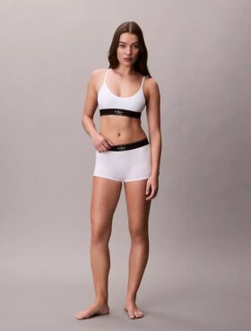 Bralette aus Microfiber mit Stretch und Monogram-Print, Unlined Bralette aus Microfiber mit Stretch und Monogram-Print, Unlined