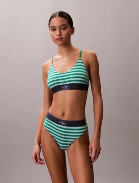 Bralette aus Microfiber mit Stretch und Monogram-Print, Unlined Bralette aus Microfiber mit Stretch und Monogram-Print, Unlined