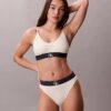 Bralette aus Microfiber mit Stretch und Monogram-Print, Unlined Bralette aus Microfiber mit Stretch und Monogram-Print, Unlined