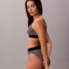 Bralette aus Microfiber mit Stretch und Monogram-Print, Unlined Bralette aus Microfiber mit Stretch und Monogram-Print, Unlined