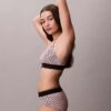 Bralette aus Microfiber mit Stretch und Monogram-Print, Unlined Bralette aus Microfiber mit Stretch und Monogram-Print, Unlined