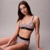 Bralette aus Microfiber mit Stretch und Monogram-Print, Unlined Bralette aus Microfiber mit Stretch und Monogram-Print, Unlined