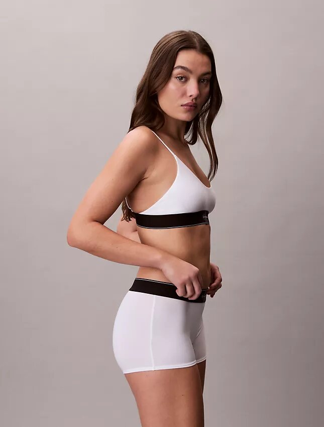 Bralette aus Microfiber mit Stretch und Monogram-Print, Unlined Bralette aus Microfiber mit Stretch und Monogram-Print, Unlined