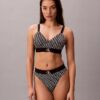Bralette aus Mikrofaser mit Grafik-Monogram, Stretch und leichtem Futter Bralette aus Mikrofaser mit Grafik-Monogram, Stretch und leichtem Futter