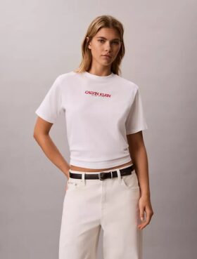 Calvin Klein Logo-Grafik-T-Shirt in Boxy-Passform
