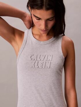 Calvin Klein Logo Midi-Tank-Kleid