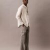 Cargo-Hose aus Lyocell-Mischung, gewaschen, mit geradem Bein Cargo-Hose aus Lyocell-Mischung, gewaschen, mit geradem Bein