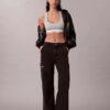 Cargo-Jeans mit weitem Bein