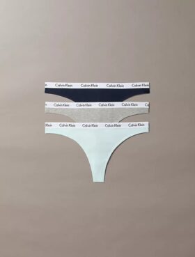 Carousel Cotton Stretch Ripp Thong im 3er-Pack