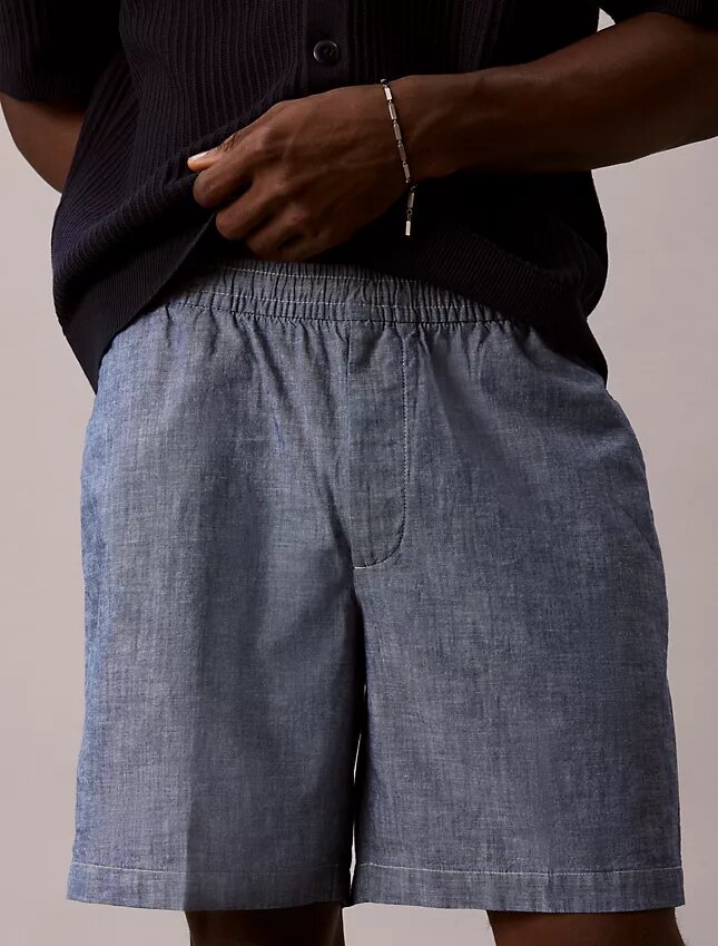 Chambray-Shorts zum Hineinschlüpfen Chambray-Shorts zum Hineinschlüpfen