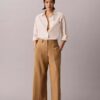 Chino-Hose mit weitem Bein und verkürztem Schnitt