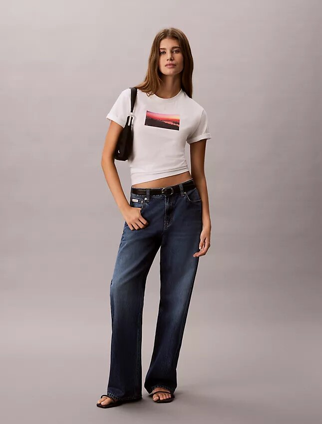 City Sunset Logo-Grafik Klassisches T-Shirt City Sunset Logo-Grafik Klassisches T-Shirt