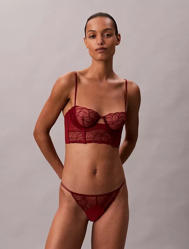 CK Black Bikini mit Blumen-Spitze CK Black Bikini mit Blumen-Spitze