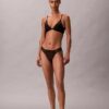 CK Black Floral Lace Leicht gefütterter Plunge-BH CK Black Floral Lace Leicht gefütterter Plunge-BH