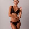 CK Black Geo Lace Leicht gefütterter Plunge-BH