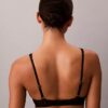 CK Black Geo Lace Leicht gefütterter Plunge-BH