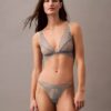 CK Black Geo Lace Unlined Triangle Bra CK Black Geo Lace Unlined Triangle Bra