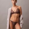 CK Black Thong mit floraler Spitze CK Black Thong mit floraler Spitze