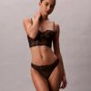 CK Black Thong mit floraler Spitze CK Black Thong mit floraler Spitze