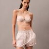 CK Black Unlined Balconette-BH mit floraler Spitze CK Black Unlined Balconette-BH mit floraler Spitze