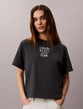 CK Ny T-Shirt mit Fotodruck und geradem Schnitt